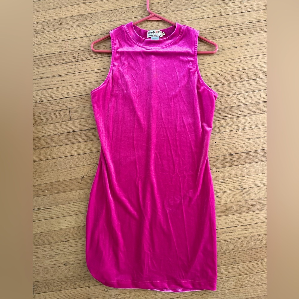 Velvet Bubblegum Pink Miracle Eye Dress - M